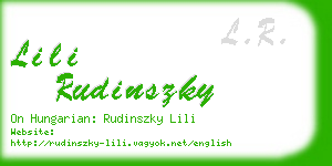 lili rudinszky business card